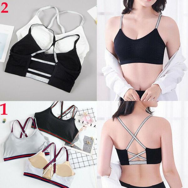 camisoles & tanks women lingerie sports running striped bra crop vest stretch bras cami shaper padded, Black;white
camisoles & tanks women lingerie sports running striped bra crop vest stretch bras cami shaper padded, Black;white
