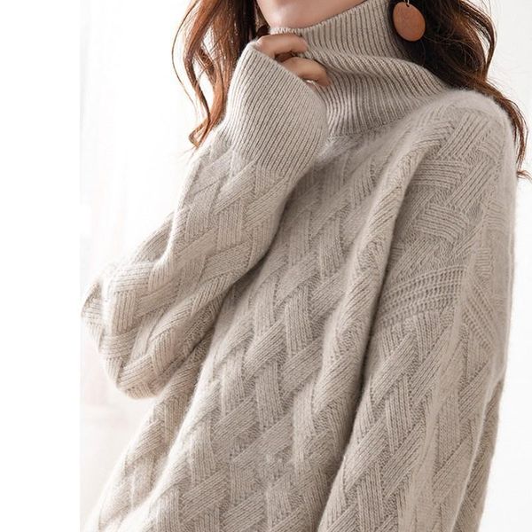 women's sweaters 2021 100% pure wool sweater turtleneck thicken pullover fashion knitted fall winter large size, White;black
women's sweaters 2021 100% pure wool sweater turtleneck thicken pullover fashion knitted fall winter large size, White;black