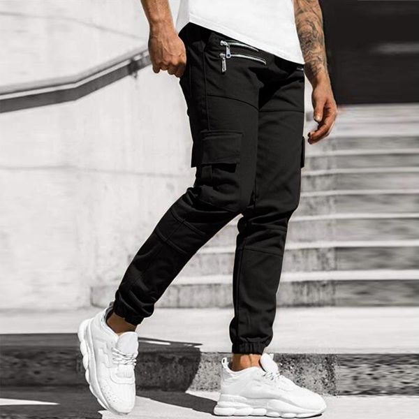 men's pants autumn men joggers hip hop fashion casual stitching leg multi-pocket male trousers cargo sweatpants, Black
men's pants autumn men joggers hip hop fashion casual stitching leg multi-pocket male trousers cargo sweatpants, Black