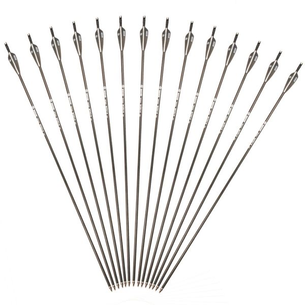 26/28/30/32 inches Spine 500 Carbon Fiberglass Arrow with Black and White Color for Recurve Bow Compound Bows Archery Hunting Sport
26/28/30/32 inches Spine 500 Carbon Fiberglass Arrow with Black and White Color for Recurve Bow Compound Bows Archery Hunting Sport