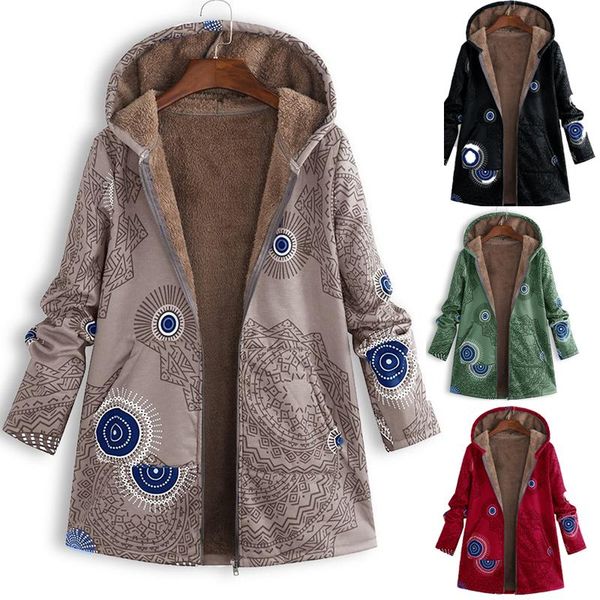 winter women casual floral print hooded cotton coat female vintage pocket zipper loose outwear plus size women's down & parkas, Black
winter women casual floral print hooded cotton coat female vintage pocket zipper loose outwear plus size women's down & parkas, Black
