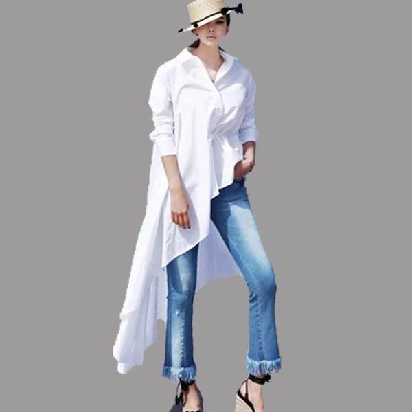 women's blouses & shirts superaen spring and autumn fashion women long solid color cotton europe ladies temperament irregular 2021, White
women's blouses & shirts superaen spring and autumn fashion women long solid color cotton europe ladies temperament irregular 2021, White