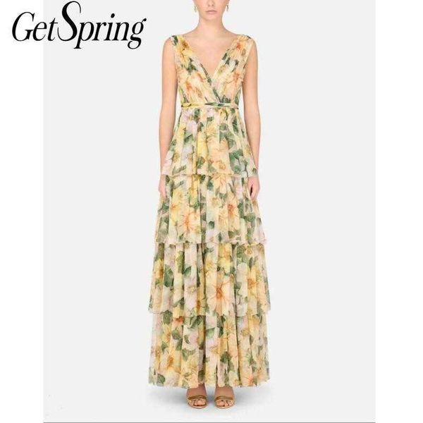 getspring women dress sleeveless printing dresses v-neck vintage long flowers summer fashion 210601, Black;gray
getspring women dress sleeveless printing dresses v-neck vintage long flowers summer fashion 210601, Black;gray