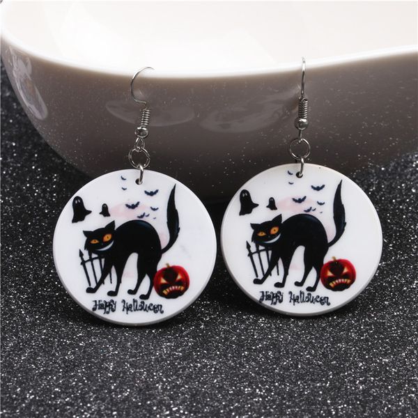 halloween black cat pattern earrings high-quality kirsite fan fashion collection, Silver
halloween black cat pattern earrings high-quality kirsite fan fashion collection, Silver