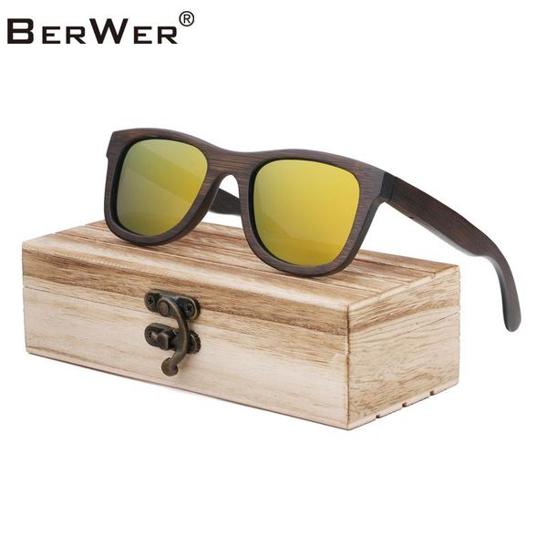 berwer men summer style vintage brown square sunglasses lady with bamboo mirrored polarized travel eyewear in wood box, White;black
berwer men summer style vintage brown square sunglasses lady with bamboo mirrored polarized travel eyewear in wood box, White;black