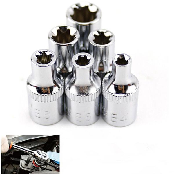 professional hand tool sets 6pcs 1/4 inch torx star female bit e socket set e4 e5 e6 e7 e8 e10 screwdriver ratchet extra hard quality drill
professional hand tool sets 6pcs 1/4 inch torx star female bit e socket set e4 e5 e6 e7 e8 e10 screwdriver ratchet extra hard quality drill