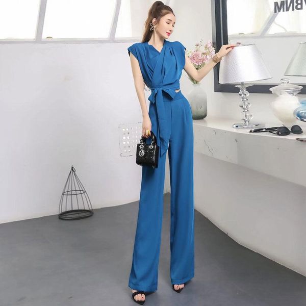 women's two piece pants women 2021 summer ol 2 sets female sleevless v-neck blouse + high waist wide leg suit elegant ladies b19, White
women's two piece pants women 2021 summer ol 2 sets female sleevless v-neck blouse + high waist wide leg suit elegant ladies b19, White