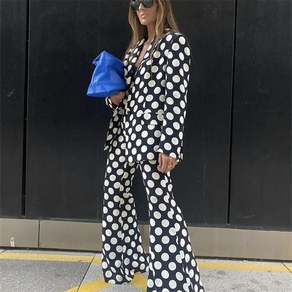 woman elegant black slim polka dot blazer suit spring ladies high waisted flare pants suits streetwear 2 pcs sets 220315, White
woman elegant black slim polka dot blazer suit spring ladies high waisted flare pants suits streetwear 2 pcs sets 220315, White
