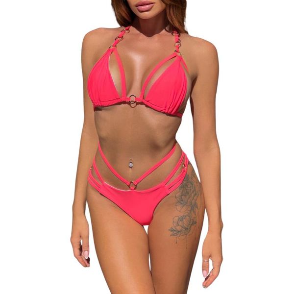 women's swimwear swimsuit two piece set, solid color elastic back neck lace up bikini bra pantie for female, White;black
women's swimwear swimsuit two piece set, solid color elastic back neck lace up bikini bra pantie for female, White;black