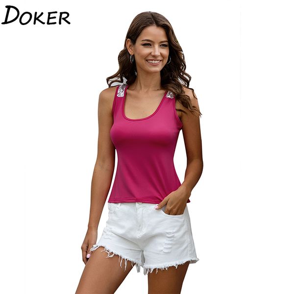 sleeveless t shirt women summer o-neck off shoulder sequins tshirt woman plus size casual streetwear tee shirt femme 210423, White
sleeveless t shirt women summer o-neck off shoulder sequins tshirt woman plus size casual streetwear tee shirt femme 210423, White