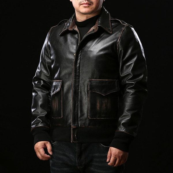 men's leather & faux genuine jacket bomber motor biker fashion tough guy gun vintage luxury sheepskin coat mens black
men's leather & faux genuine jacket bomber motor biker fashion tough guy gun vintage luxury sheepskin coat mens black