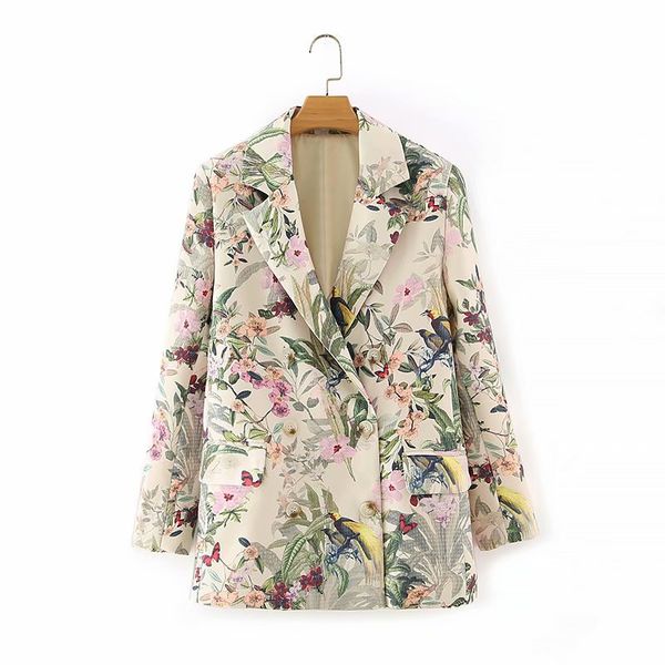 women's suits & blazers women autumn fashion flower print double breasted long stylish lady pockets streetewear outwear huc2, White;black
women's suits & blazers women autumn fashion flower print double breasted long stylish lady pockets streetewear outwear huc2, White;black