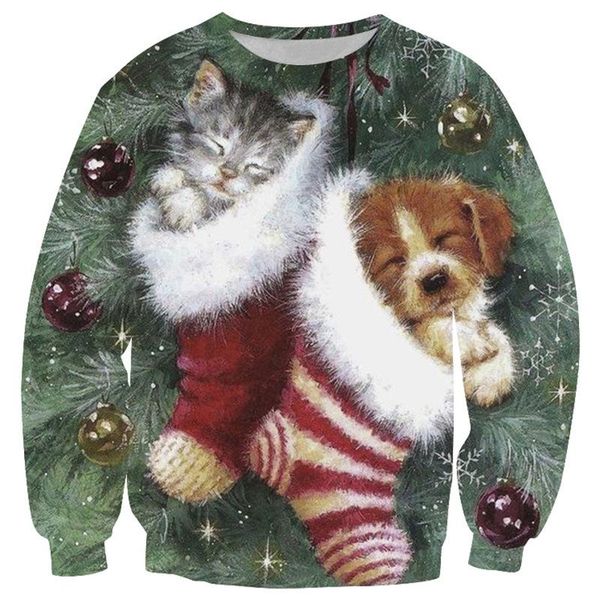 women's sweaters ugly christmas sweater women men jumper print knitted streetwear oversized large size clothes, White;black
women's sweaters ugly christmas sweater women men jumper print knitted streetwear oversized large size clothes, White;black