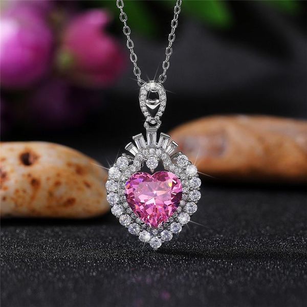 pendant necklaces huitan luxury heart love cubic zirconia necklace for women anniversary party neck accessories birthday gift trendy jewelry, Silver
pendant necklaces huitan luxury heart love cubic zirconia necklace for women anniversary party neck accessories birthday gift trendy jewelry, Silver