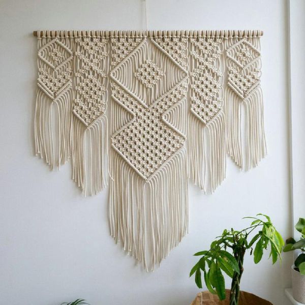 tapestries arrival macrame tapestry 100x110cm hand-woven boho wall hanging home living room decoration
tapestries arrival macrame tapestry 100x110cm hand-woven boho wall hanging home living room decoration