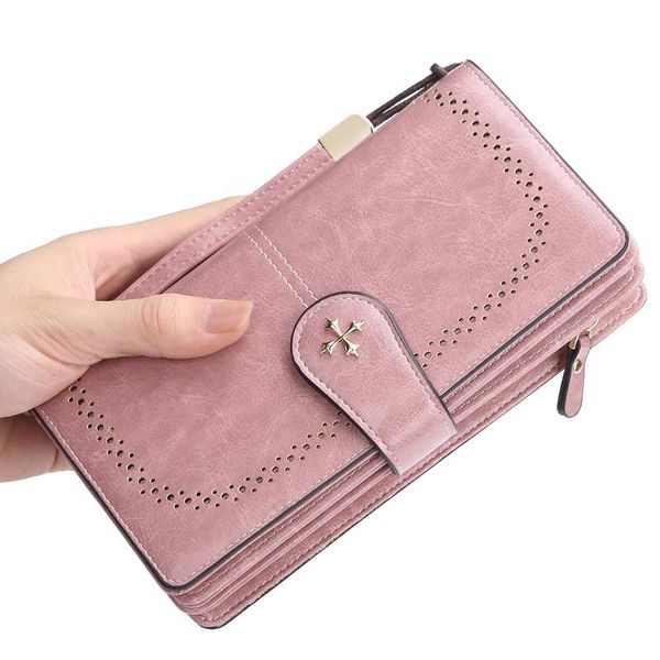 wallets women's leisure retro fashion handbag long creative leather zipper buckle multi card large capacity pu wallet, Red;black
wallets women's leisure retro fashion handbag long creative leather zipper buckle multi card large capacity pu wallet, Red;black