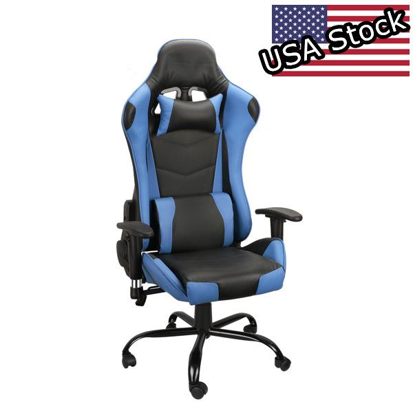 usa stock gaming chairs office swivel chairs with headrest and lumbar pillow blue
usa stock gaming chairs office swivel chairs with headrest and lumbar pillow blue