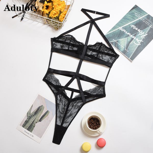 womens lace strap stitching halter triangle bodysuit mesh see-through hollow erotic lingerie one-piece bra panty jumpsuit, Black;white
womens lace strap stitching halter triangle bodysuit mesh see-through hollow erotic lingerie one-piece bra panty jumpsuit, Black;white
