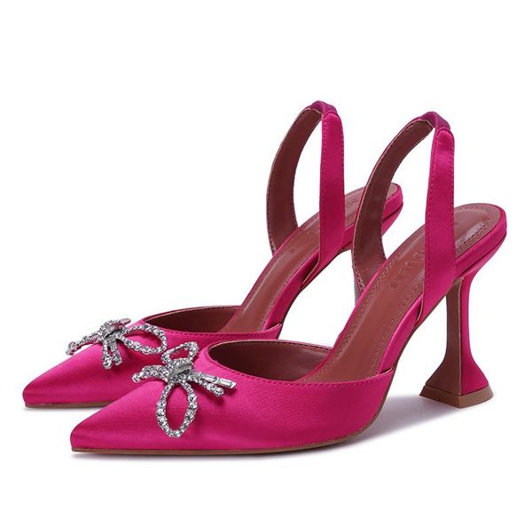 dress shoes women pumps silk satin pointed toe rhinestone crystal high heels woman wedding on cup mules, Black
dress shoes women pumps silk satin pointed toe rhinestone crystal high heels woman wedding on cup mules, Black