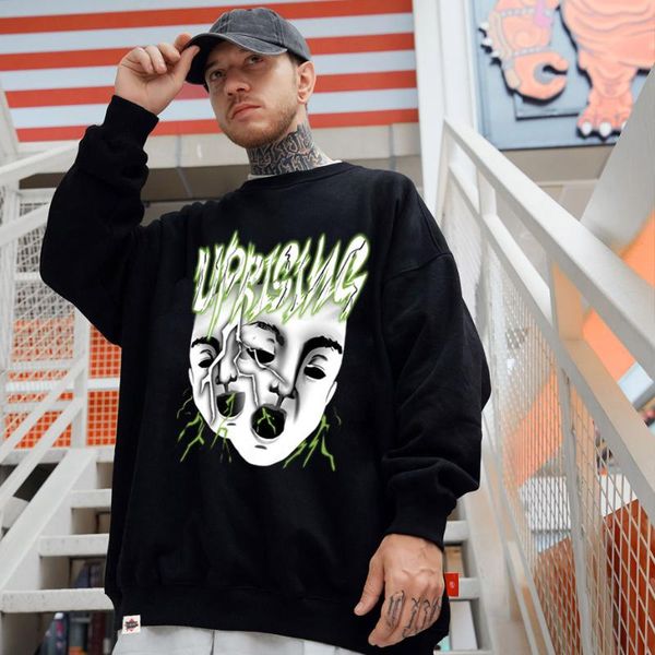 men's hoodies & sweatshirts uprising hoodies, streetwear men oversize hip hop devil racing harajuku long sleeve cotton loose, Black
men's hoodies & sweatshirts uprising hoodies, streetwear men oversize hip hop devil racing harajuku long sleeve cotton loose, Black