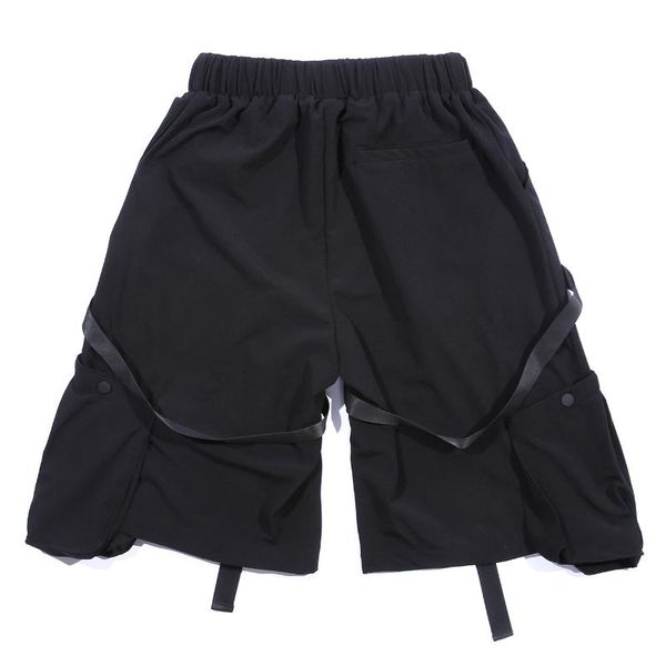 men's shorts 2021ss joggers men short functional ribbons loose streetwear summer knee length dark tactical pants, White;black
men's shorts 2021ss joggers men short functional ribbons loose streetwear summer knee length dark tactical pants, White;black