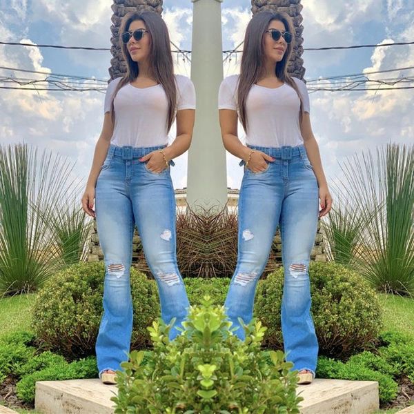 and the united states wish speed sell through amazon tall waist hole straight denim trousers children factory outlet women's jeans, Blue
and the united states wish speed sell through amazon tall waist hole straight denim trousers children factory outlet women's jeans, Blue