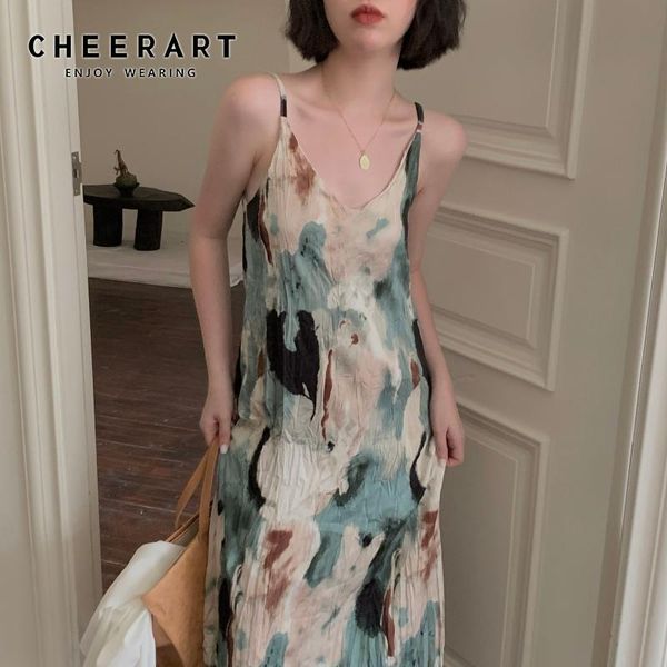 casual dresses cheerart tie dye long slip maxi for women 2021 chiffon spaghetti strap summer ruched dress korean designer clothes, Black;gray
casual dresses cheerart tie dye long slip maxi for women 2021 chiffon spaghetti strap summer ruched dress korean designer clothes, Black;gray