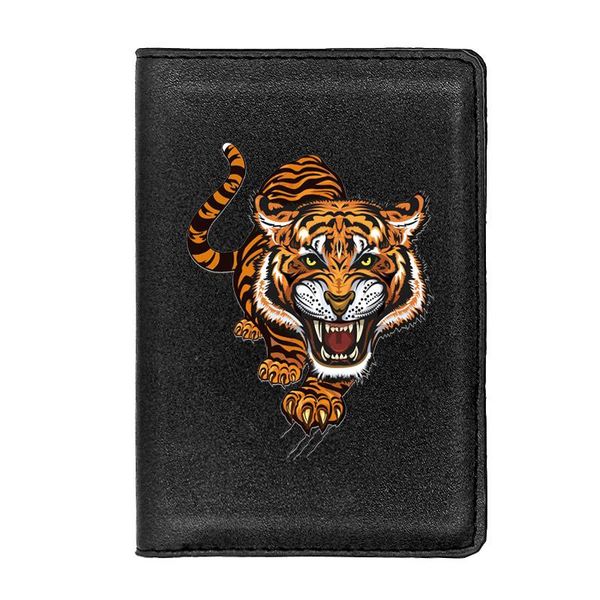 card holders leather personality tiger printing travel passport cover id case, Brown;gray
card holders leather personality tiger printing travel passport cover id case, Brown;gray