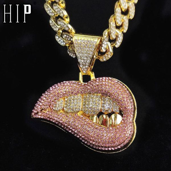 pendant necklaces hip hop + rhinestone iced out miami cuban link chain biting lips for men's women jewelry, Silver
pendant necklaces hip hop + rhinestone iced out miami cuban link chain biting lips for men's women jewelry, Silver