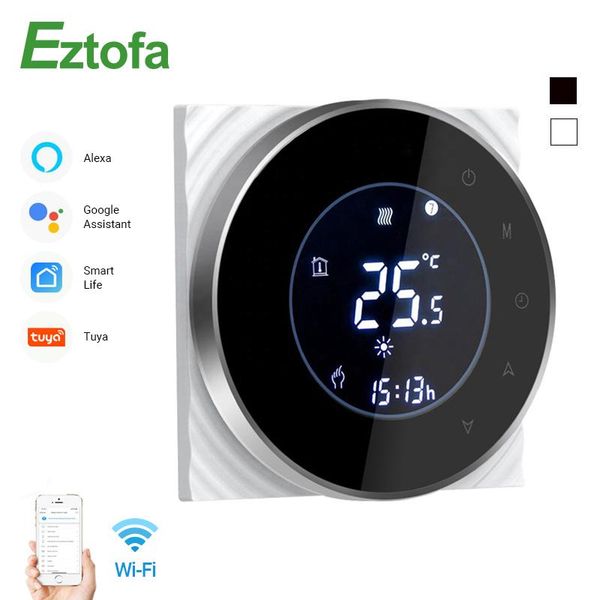 smart home control wifi touch thermostat temperature wireless controller for water/electric floor heating water/gas boiler works google 
smart home control wifi touch thermostat temperature wireless controller for water/electric floor heating water/gas boiler works google