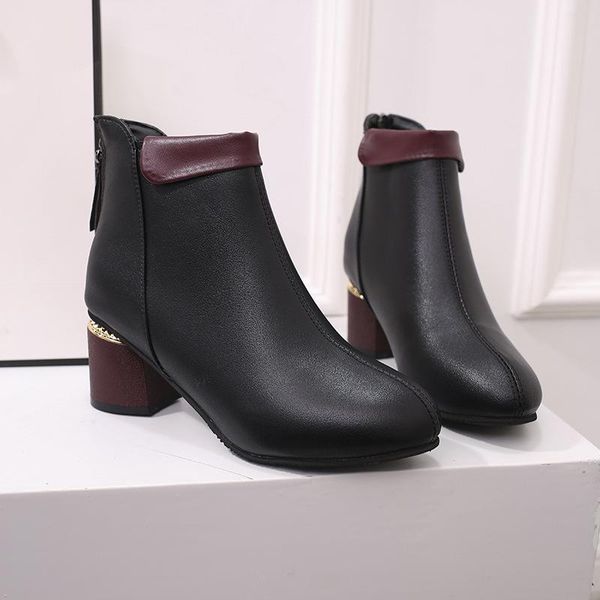 boots women ankle pumps shoes winter autumn ladies plush warm high heels pu leather fashion pointed toe zip short female shoe, Black
boots women ankle pumps shoes winter autumn ladies plush warm high heels pu leather fashion pointed toe zip short female shoe, Black