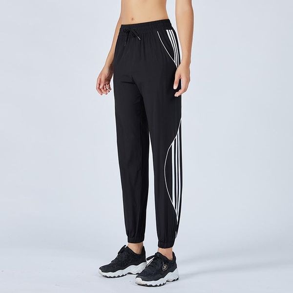 leisure sports fitness jogger trousers women drawstring elastic waist gym pants side striped loose running training sweatpants, Black;blue
leisure sports fitness jogger trousers women drawstring elastic waist gym pants side striped loose running training sweatpants, Black;blue