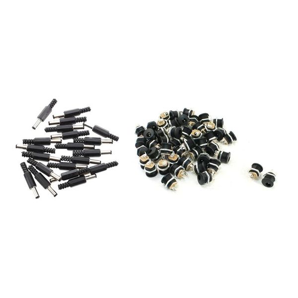 smart power plugs 20pcs 2.5 x 5.5mm dc male plug with 50pcs dc-022 5.5-2.1mm hole threaded nut panel mounting
smart power plugs 20pcs 2.5 x 5.5mm dc male plug with 50pcs dc-022 5.5-2.1mm hole threaded nut panel mounting