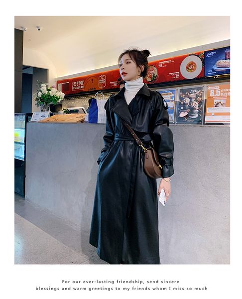 spring black oversized long waterproof leather trench coat for women 2021 long sleeve loose korean fashion clothing
spring black oversized long waterproof leather trench coat for women 2021 long sleeve loose korean fashion clothing