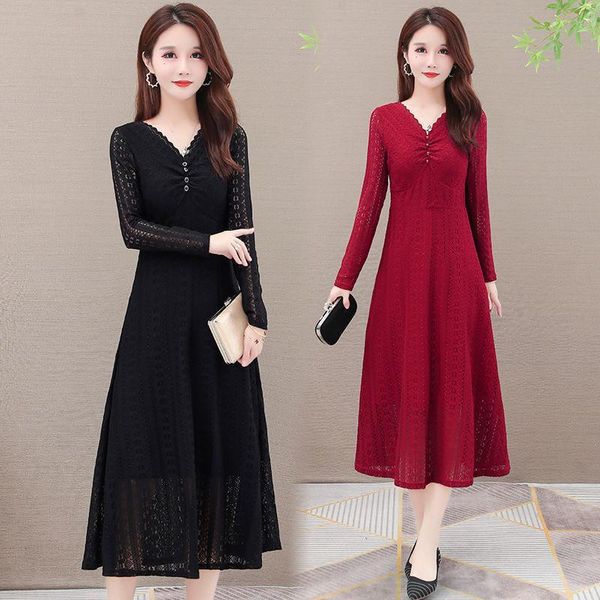 women's fur & faux 2021 long sleeved lace dress spring and summer middle skirt temperament slim beach large dres, Black
women's fur & faux 2021 long sleeved lace dress spring and summer middle skirt temperament slim beach large dres, Black