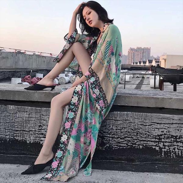 boho vintage floral print women shirt green long design kimono batwing sleeve cardigan maxi beach holiday streetwear bohemian, White
boho vintage floral print women shirt green long design kimono batwing sleeve cardigan maxi beach holiday streetwear bohemian, White