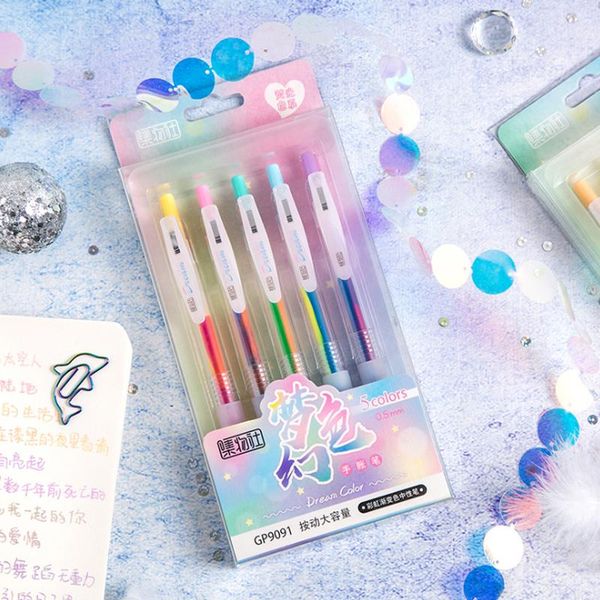 gel pens 5pcs/set dream colourful large capacity pen cute student hand account school office stationery kawaii
gel pens 5pcs/set dream colourful large capacity pen cute student hand account school office stationery kawaii