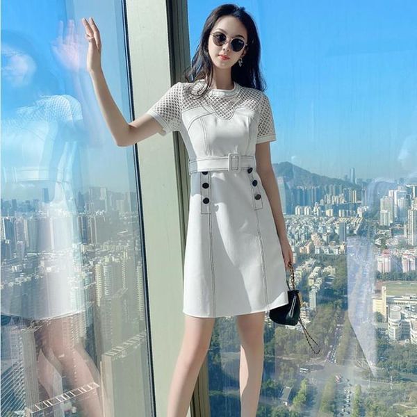 casual dresses white dress female summer 2021 arrival hollow out splicing slim women short mini, Black;gray
casual dresses white dress female summer 2021 arrival hollow out splicing slim women short mini, Black;gray