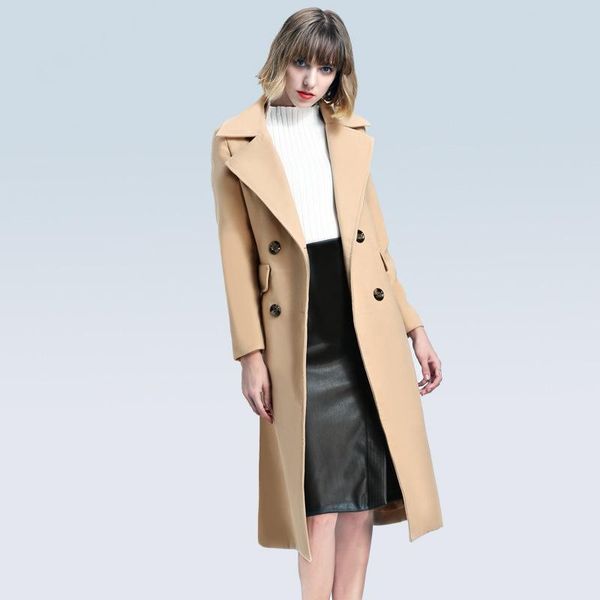 women's wool & blends ou chang 2021 europe station suit-dress autumn and winter pattern long woolen loose coat will lapel you overcoat, Black
women's wool & blends ou chang 2021 europe station suit-dress autumn and winter pattern long woolen loose coat will lapel you overcoat, Black