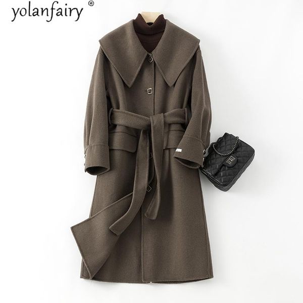 wool coat female jacket autumn winter 2021 long fashion double-sided handmade woolen korean manteau femme bl.204 kj5593 women's & blend, Black
wool coat female jacket autumn winter 2021 long fashion double-sided handmade woolen korean manteau femme bl.204 kj5593 women's & blend, Black