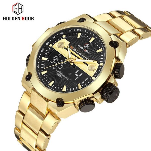 wristwatches golden hour gh115 casual quartz stainless steel watches men wrist custom logo chronograph watch, Slivery;brown
wristwatches golden hour gh115 casual quartz stainless steel watches men wrist custom logo chronograph watch, Slivery;brown