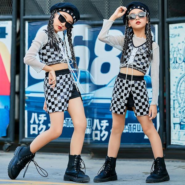 stage wear girls jazz sequins suit modern dance hip hop clothes children performance rave outfits street dqs8346, Black;red
stage wear girls jazz sequins suit modern dance hip hop clothes children performance rave outfits street dqs8346, Black;red