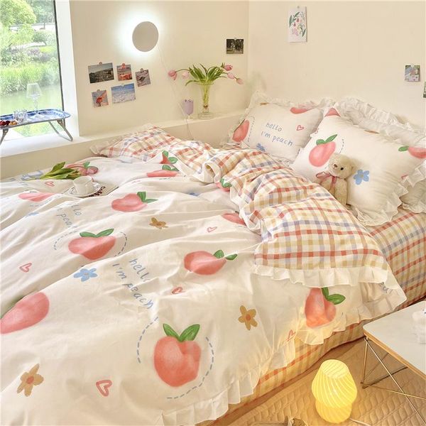 bedding sets kawaii peach set for =home cotton twin full size strawberry bear cute fitted bed sheet pillowcases duvet cover
bedding sets kawaii peach set for =home cotton twin full size strawberry bear cute fitted bed sheet pillowcases duvet cover