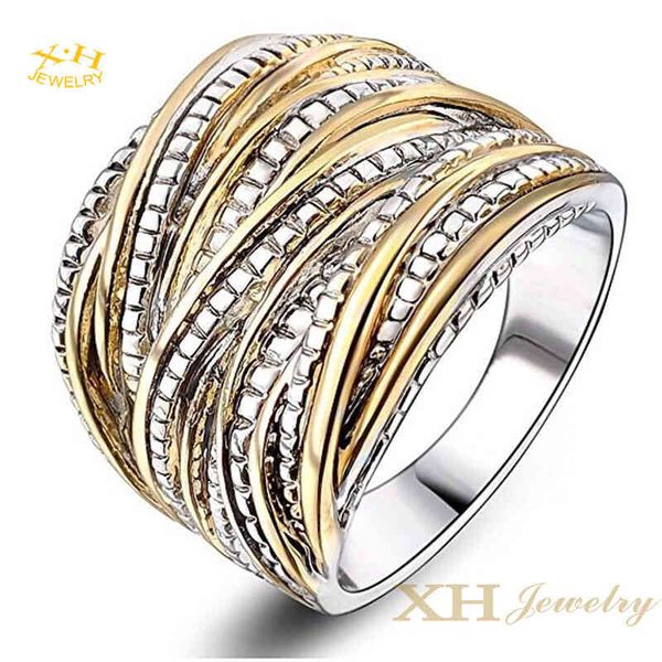 2 tone intertwined crossover statement ring fashion chunky band rings for women men gold sier plated wide index finger rings, Golden;silver
2 tone intertwined crossover statement ring fashion chunky band rings for women men gold sier plated wide index finger rings, Golden;silver