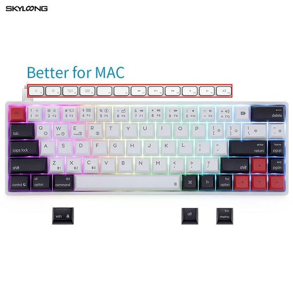 keyboards skyloong ak68s mechanical keyboard swap ergonomics rgb backlit pbt keycaps yellow switch bluetooth gamer for mac/pc
keyboards skyloong ak68s mechanical keyboard swap ergonomics rgb backlit pbt keycaps yellow switch bluetooth gamer for mac/pc