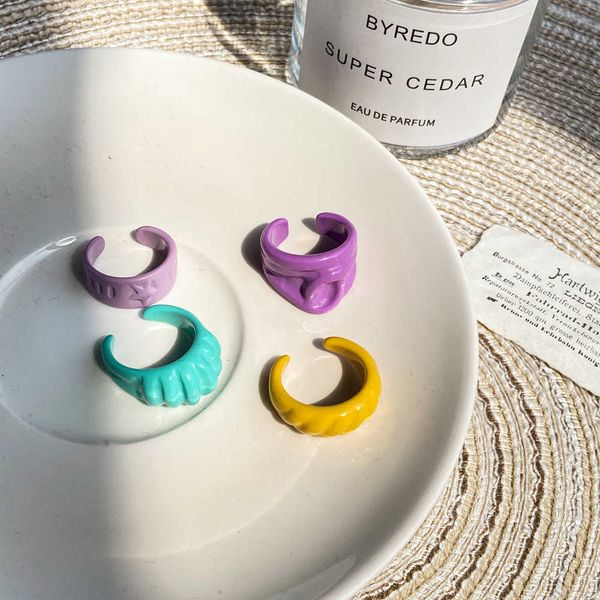 53177 personality resin opening creative irregular color joint ring, Silver
53177 personality resin opening creative irregular color joint ring, Silver