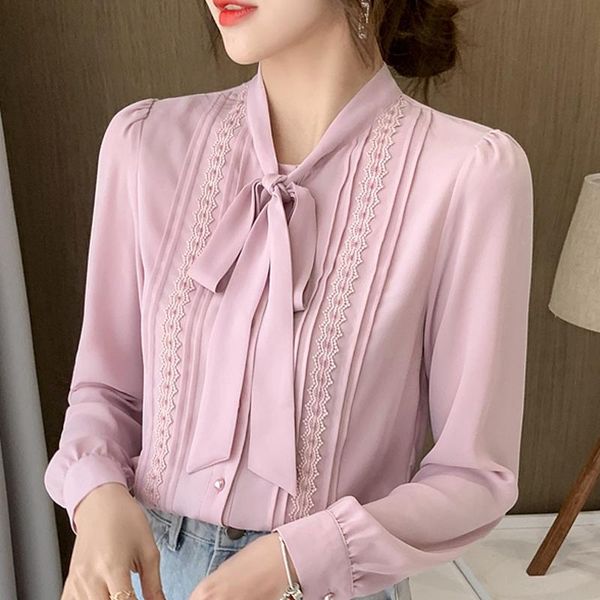 women's blouses & shirts spring long sleeve chiffon blouse shirt women blusas mujer de moda 2021 bow v-neck e348, White
women's blouses & shirts spring long sleeve chiffon blouse shirt women blusas mujer de moda 2021 bow v-neck e348, White