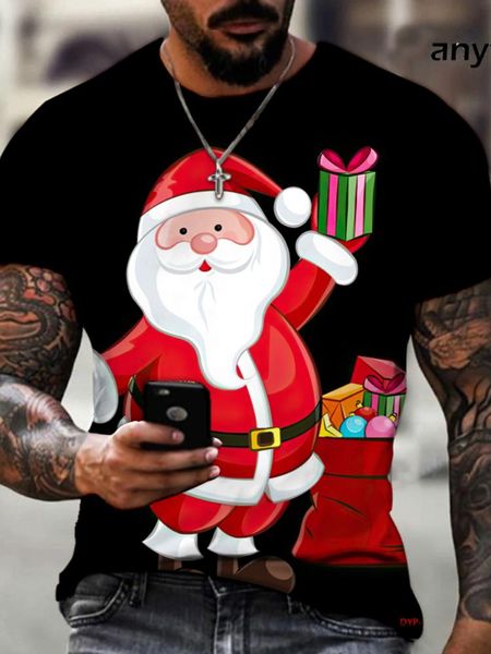 men's t-shirts funny santa claus printed merry christmas theme clothing t shirt for men year t-shirt design festival holiday wear, White;black
men's t-shirts funny santa claus printed merry christmas theme clothing t shirt for men year t-shirt design festival holiday wear, White;black