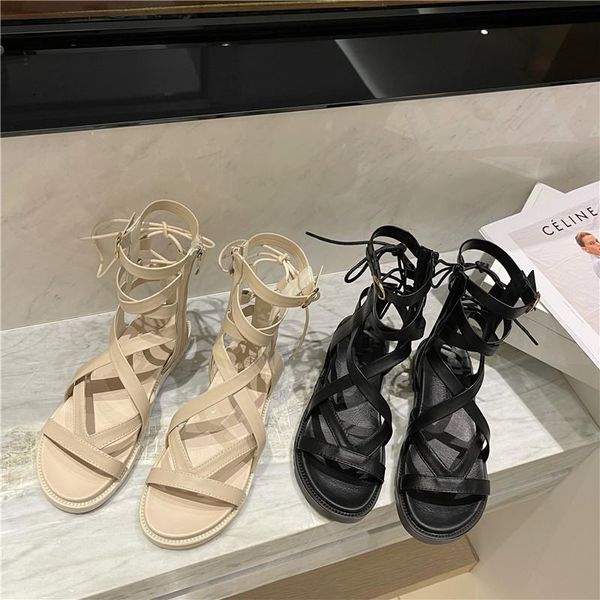 sandals mr co flat-bottomed roman female 2021 summer high-soft-soled strappy fairy style shoes hollow fashion, Black
sandals mr co flat-bottomed roman female 2021 summer high-soft-soled strappy fairy style shoes hollow fashion, Black