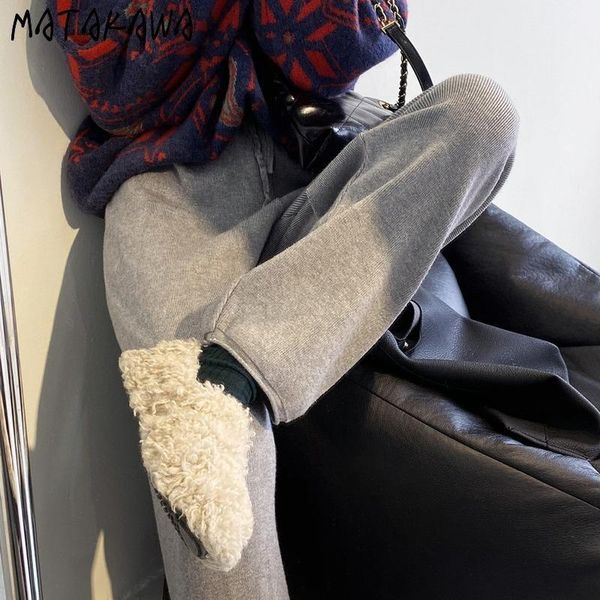 knit pants 2021 winter korean sweatpants women high waist loose casual solid woman women's & capris, Black;white
knit pants 2021 winter korean sweatpants women high waist loose casual solid woman women's & capris, Black;white